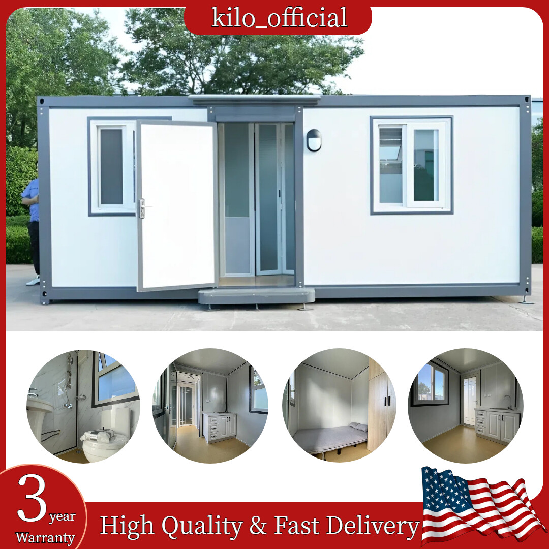7x20ft Portable Office w/ Bedroom Toilet Shower Steel frame Lockable Entry Door