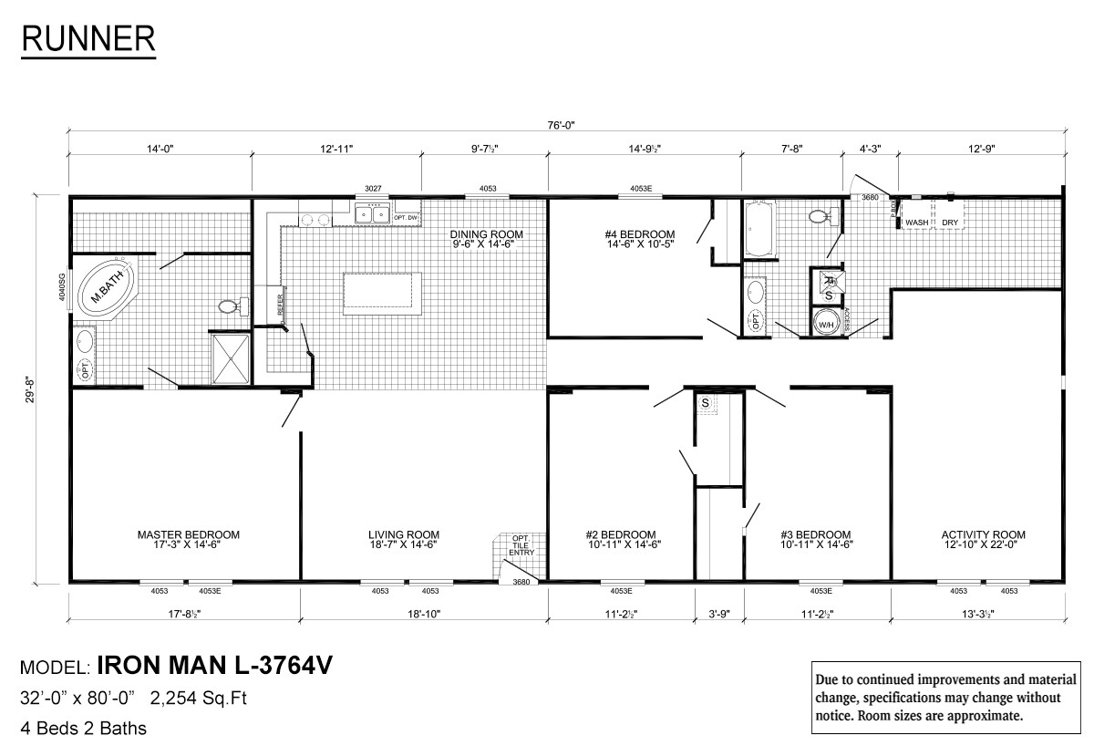 2023 LIVE OAK IRON MAN 4BR/2BA Mobile Home 2254 sq ft -ALABAMA-FLORIDA