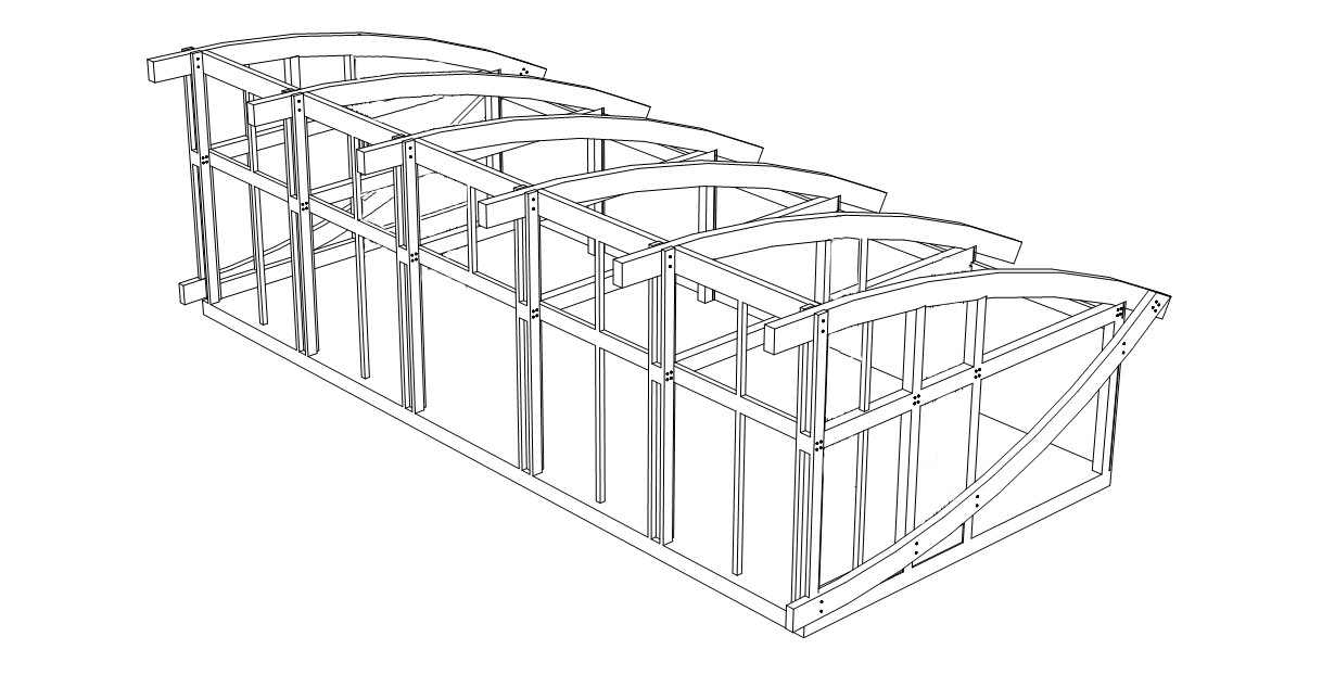 1080 ft2 TIMBER FRAME POOL HOUSE KIT ENGINEERED WOOD PREFAB BUILDING CABIN EASY