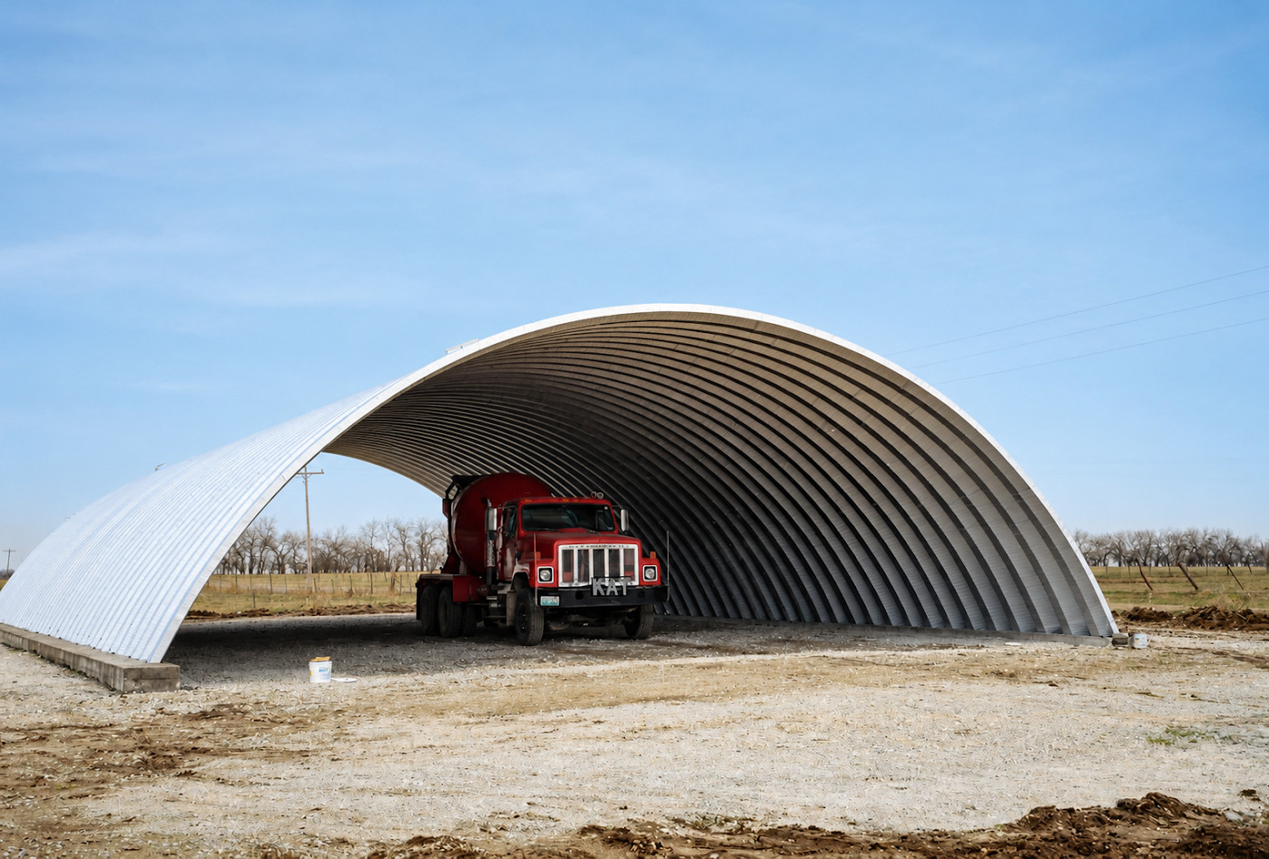 60×120 Quonset Hut – Factory DiRECT with Open Ends in 20 Gauge Steel