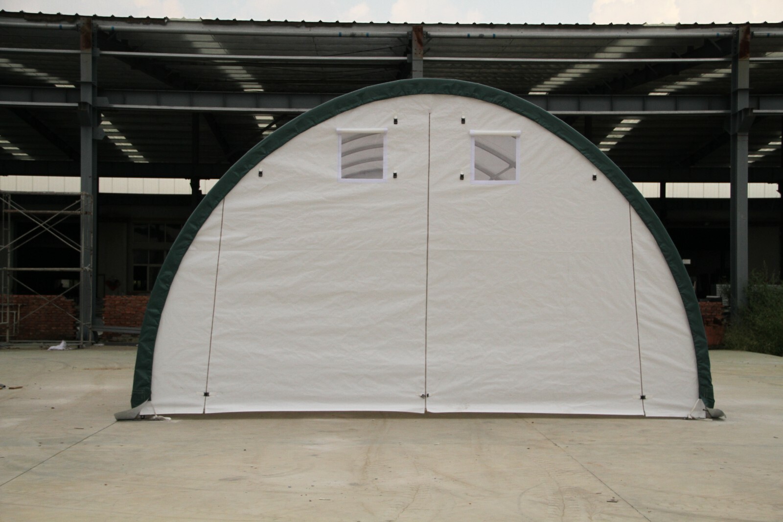 @@ NEW 20X42X12 OVAL TUBE SHELTER FABRIC COVERALL STORAGE BUILDING HOOP BARN