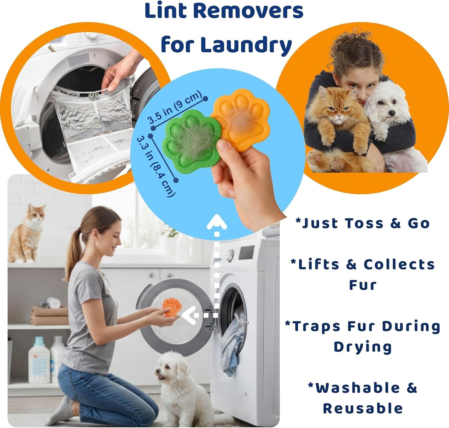 3-IN-1 PET HAIR REMOVAL TOOL LINT REMOVER FOR CAR INTERIOR & FURNITURE DETAILING