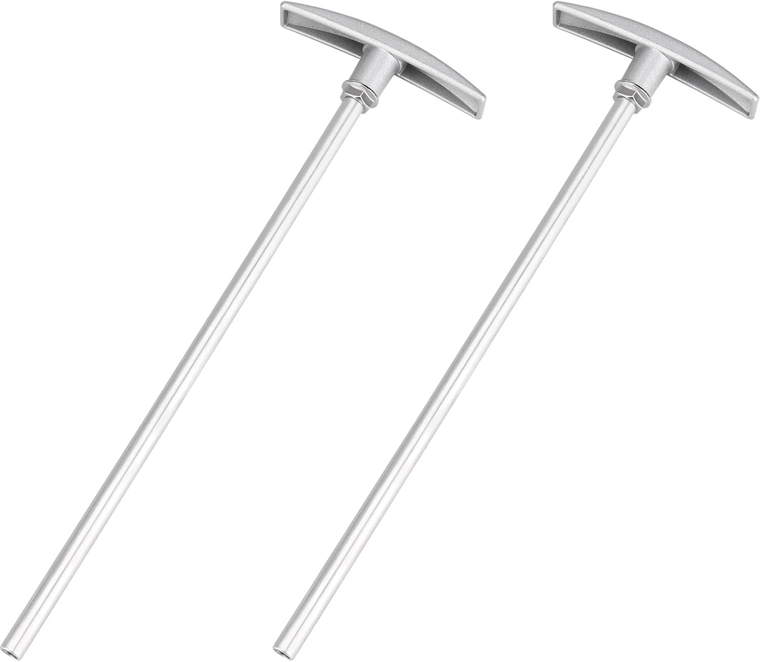 2 Pack RV Waste Valve Extension, Sewer Gate Aluminum Tube Silvery