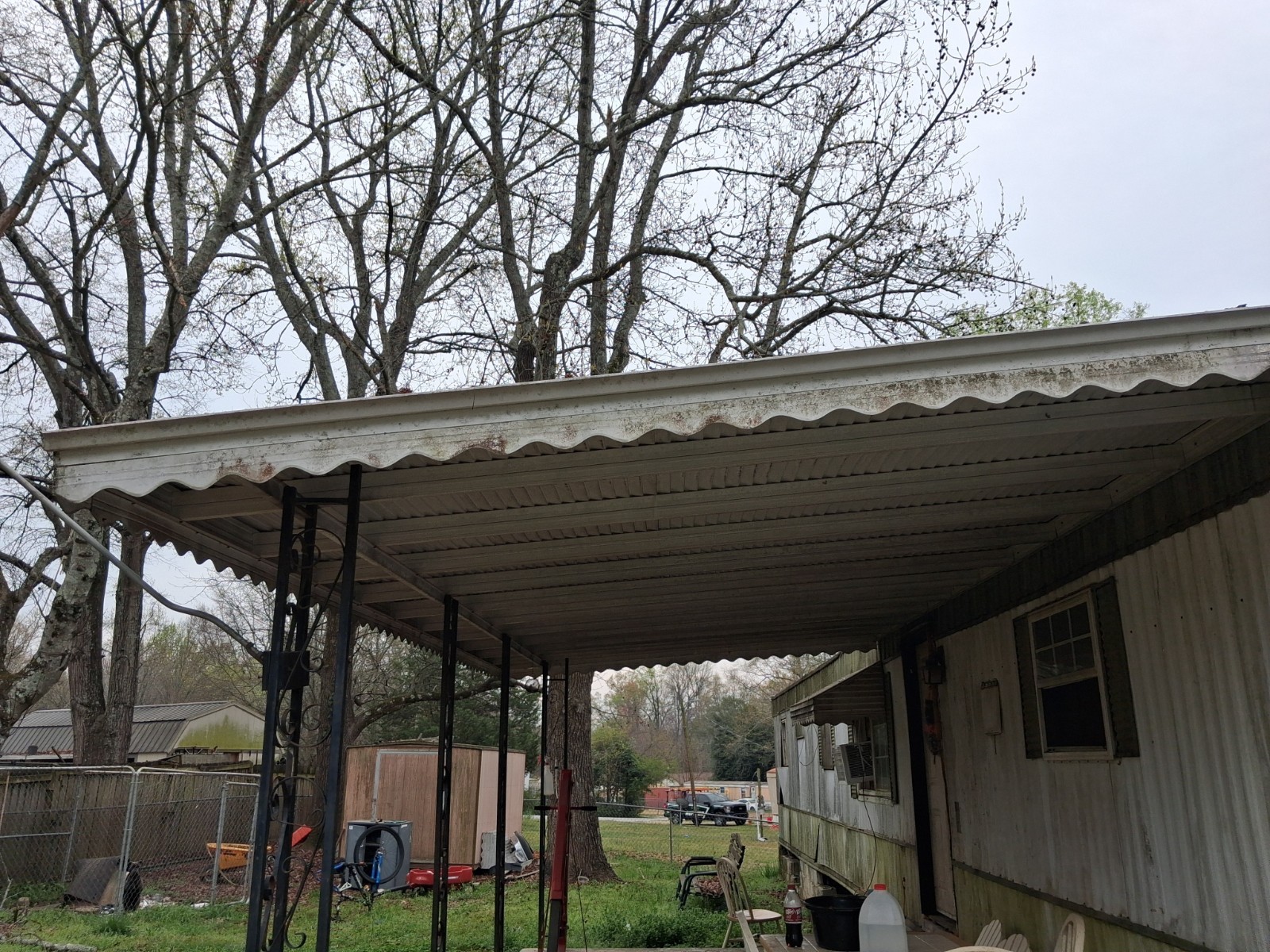 Front porch awning cover.