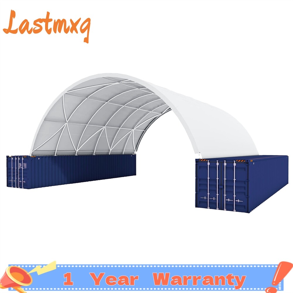 40’x40’x15′ 22 oz PVC Shipping Container Canopy Shelter Double Truss