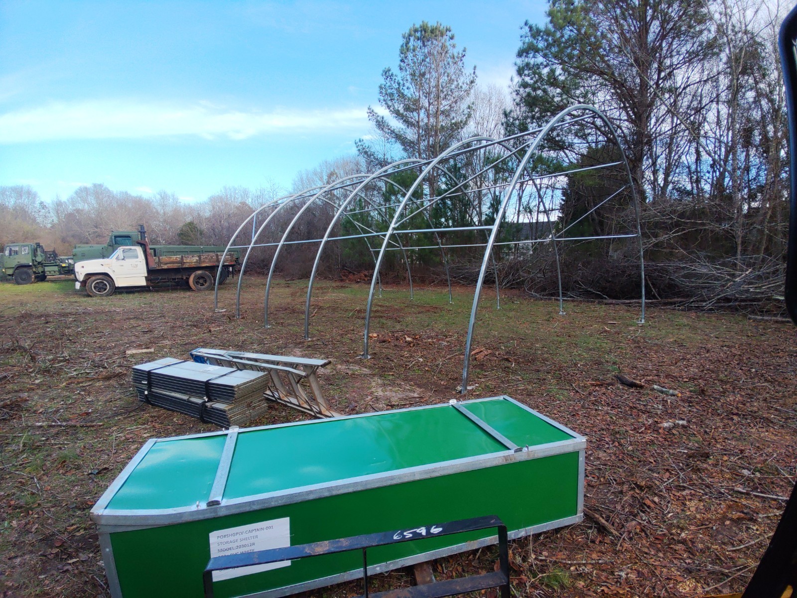 20′ x 42′ x 12′ PVC 18oz Fabric Canvas Storage Shop Shelter Building Hoop Barn