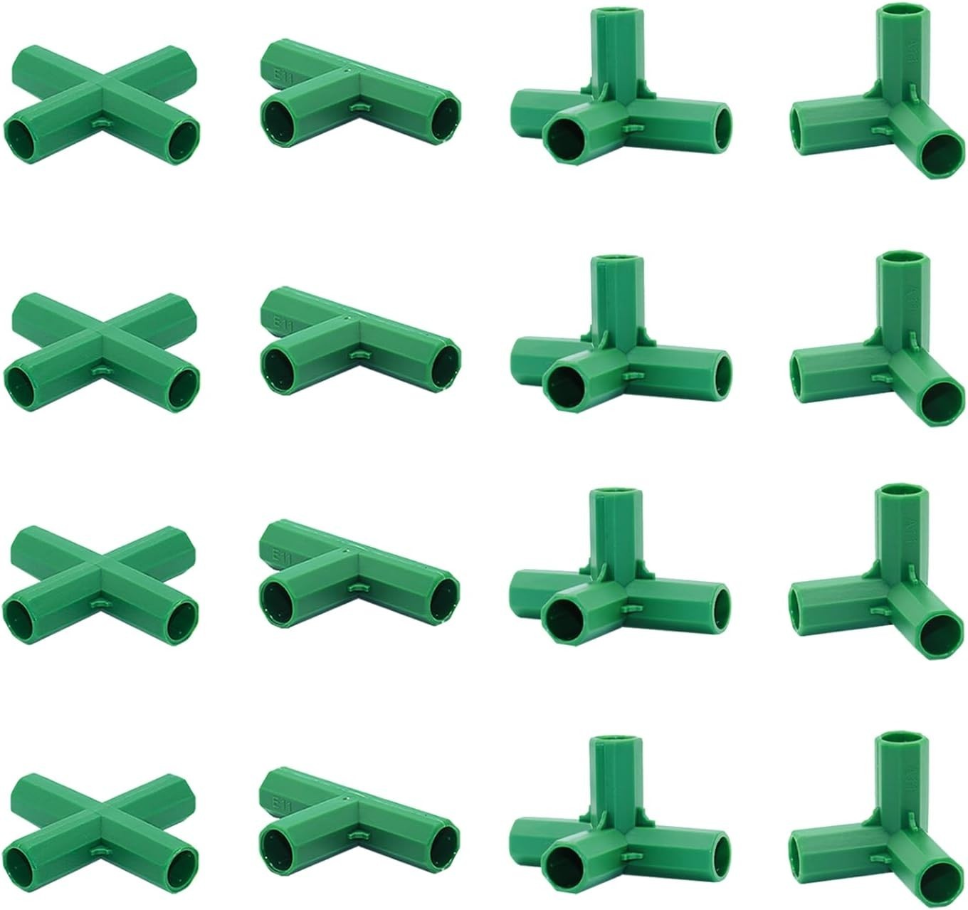 16PCS Fitting 16MM 4 Types Stable Support Heavy Duty Greenhouse Frame Building