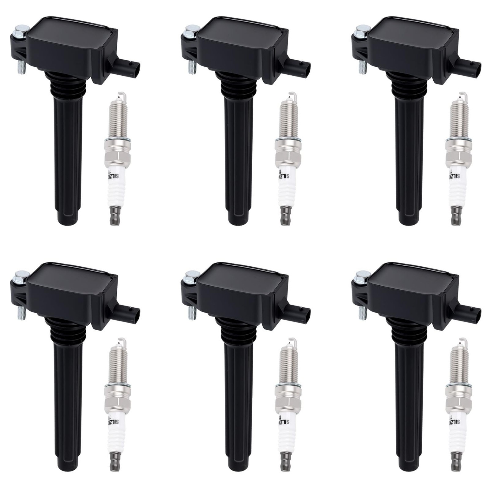 UF648 6PCS Ignition Coil with 97390 Double Iridium Spark Plug Compatible with…