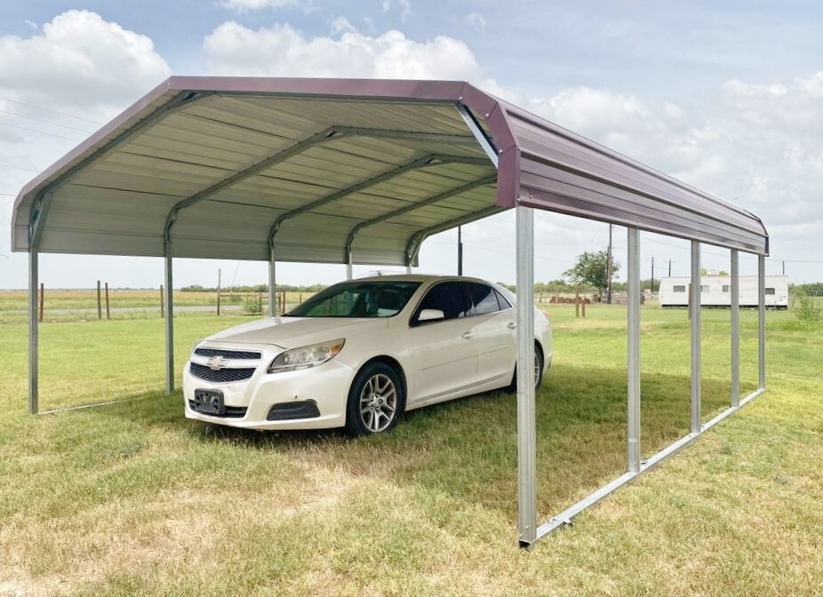 18Wx20Lx6H Steel Carport – TX, OK & NM only, Lifetime 100MPH wind warranty.