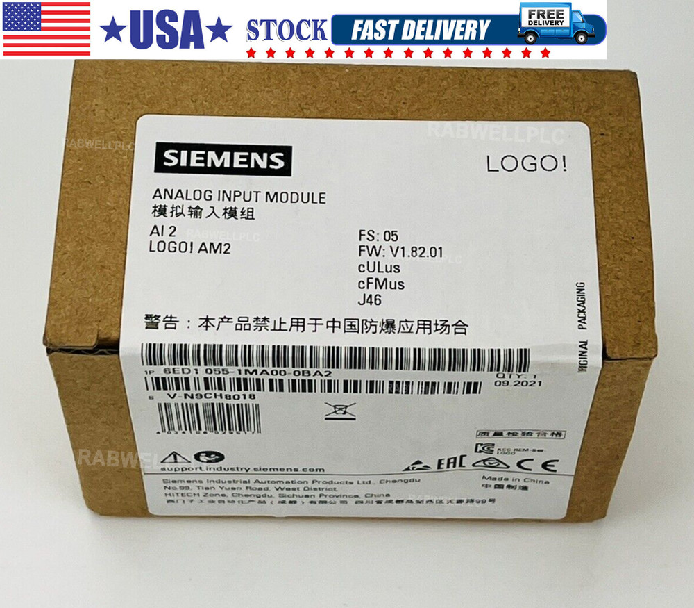 New Siemens 6ED1055-1MA00-0BA2 6ED10551MA000BA2 LOGO! AM2 expansion module