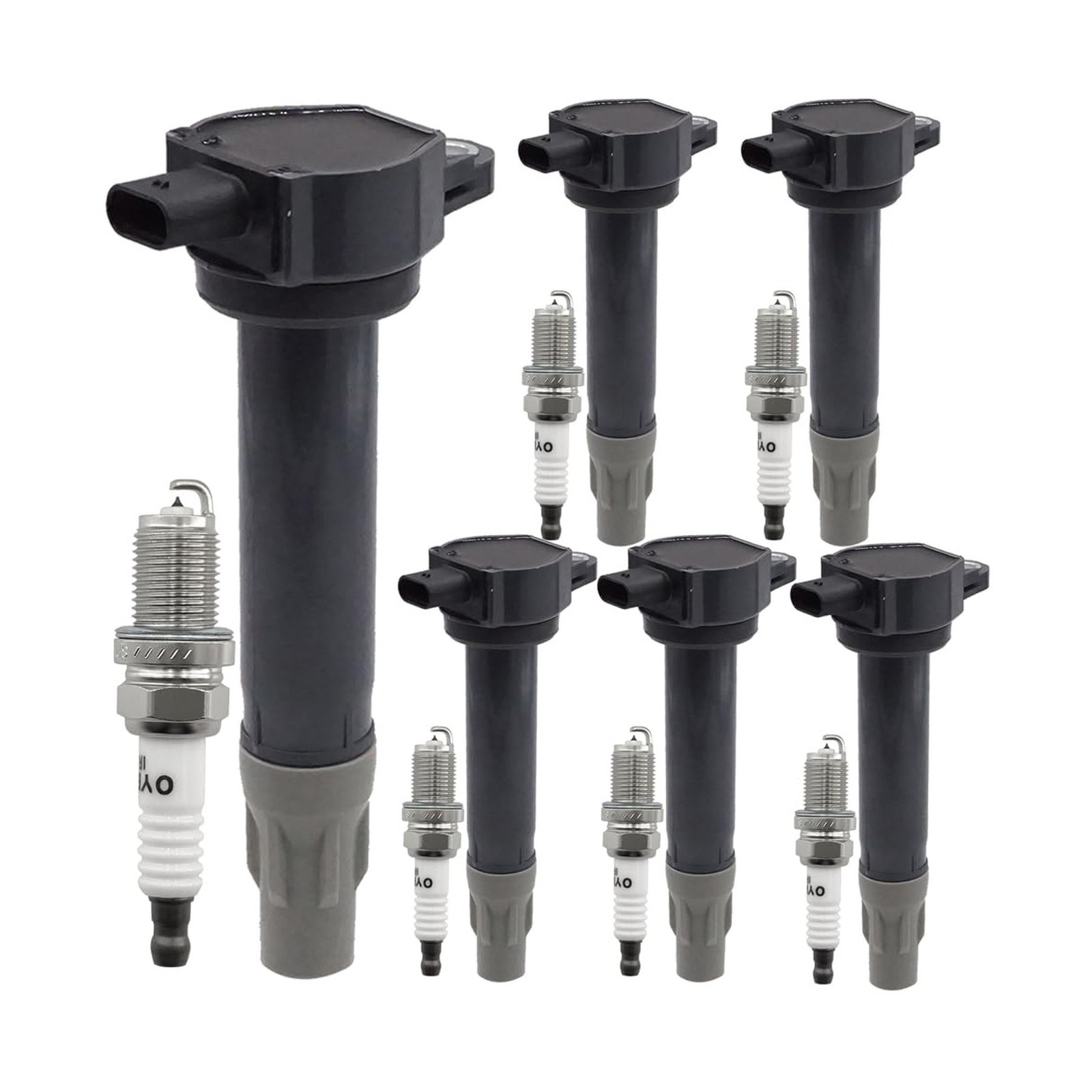 Ignition Coil Pack 04606869AB with Iridium Spark Plug Set of 6 Compatible wit…