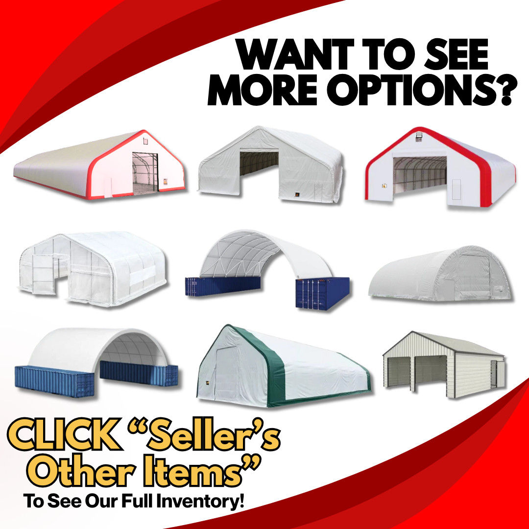 50x100x26 DUAL TRUSS *21oz PVC* Canvas Fabric Storage Building Shelter Barn Shop