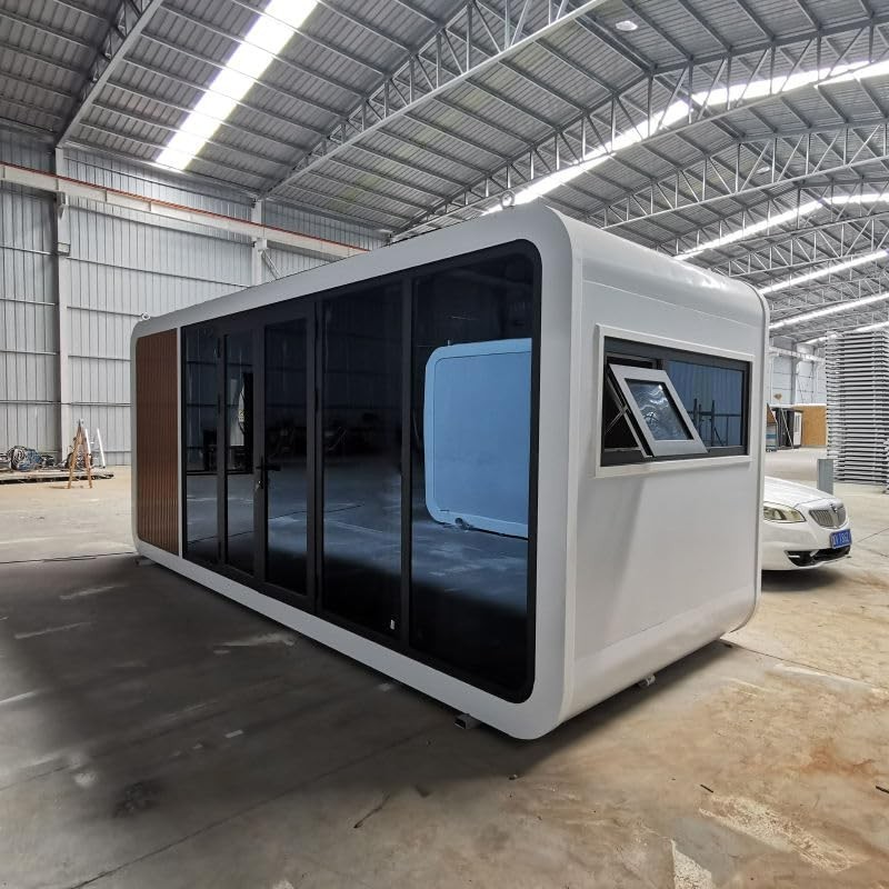 Low Cost Apple Capsule Prefab Villa Steel Structure Prefab Villa