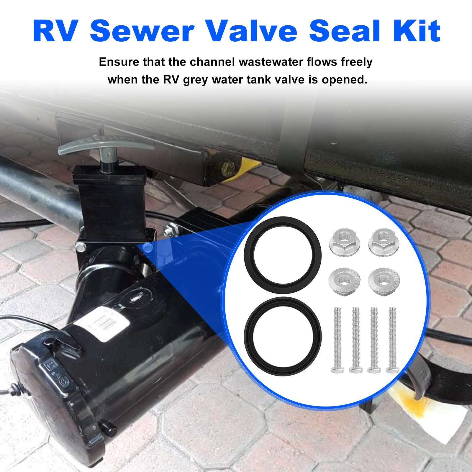 T1001-9VP RV Waste Valve Seal Kit 1-1/2 Inch Replacement Valterra Lasalle…
