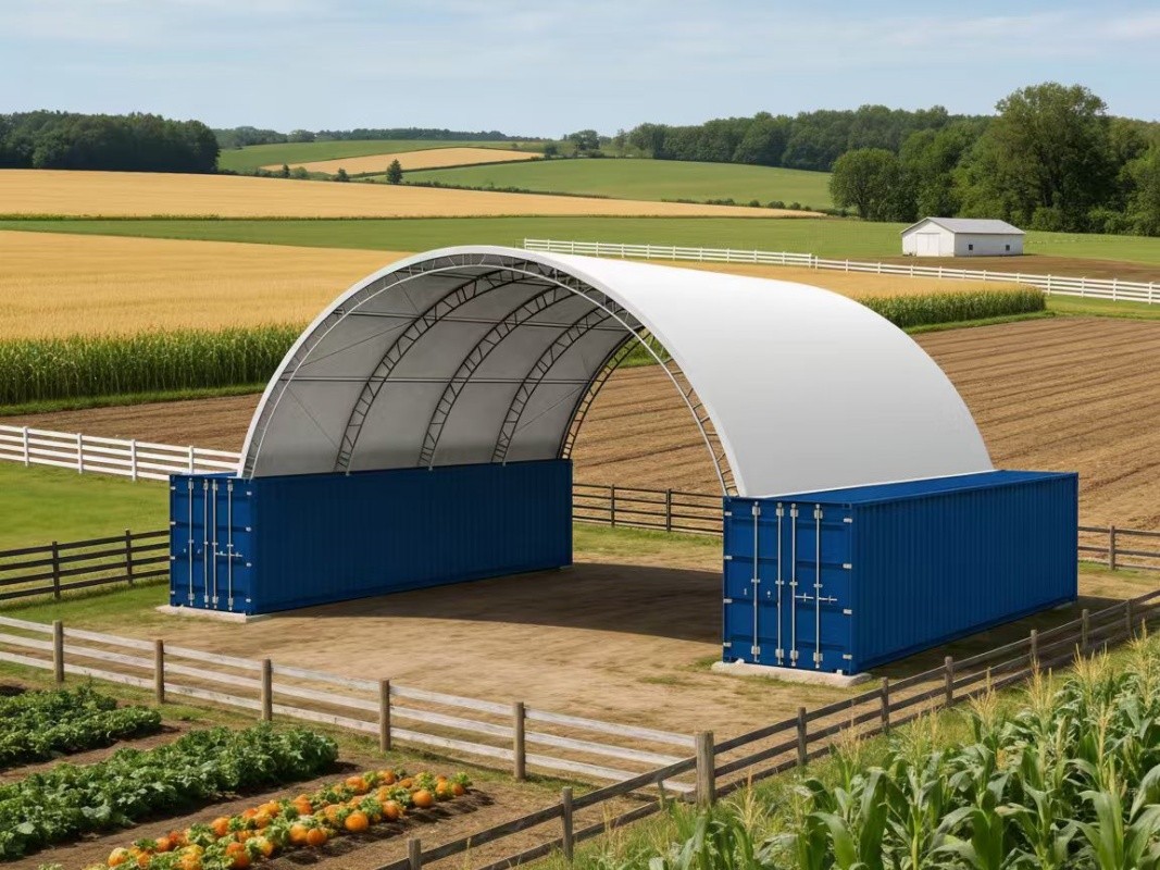 40’x40’x15′ Tarpaulin Tent Warehouse Shed 800sq.ft. Shipping Container Shelter