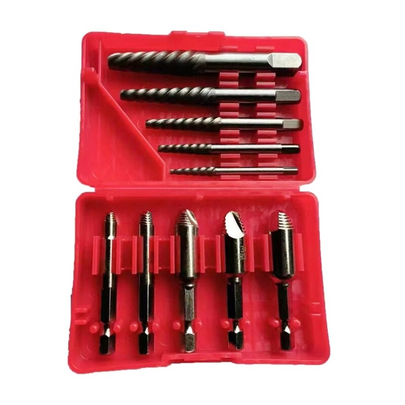 10Pcs Screw Extractor Screw Pipe Extractor Household Screw Head Extractor Kit