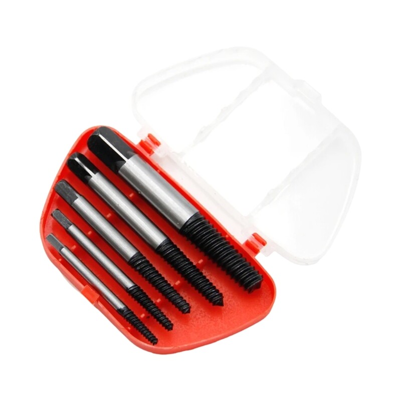 5/6Pcs Screw Extractor Center Drill Bit Guide Set Broken Damaged Remover
