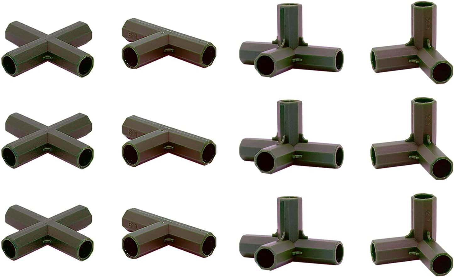 12PCS Heavy Duty 16MM Greenhouse Frame Connectors for Grape Trellis Gardening