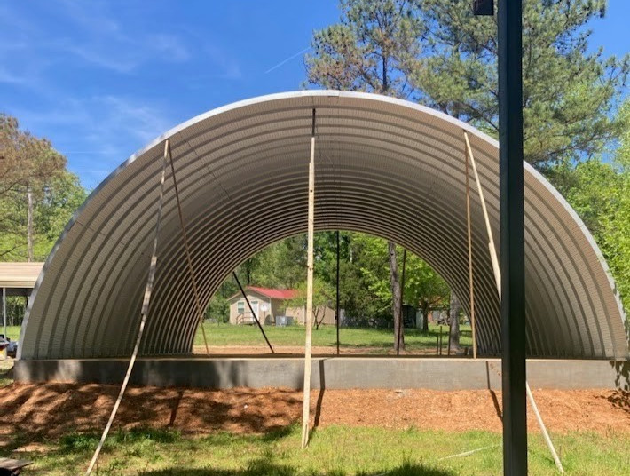 33x40x15 DuroSPAN Steel Off Grid FOOD STORAGE Building Open Ends Factory DiRECT