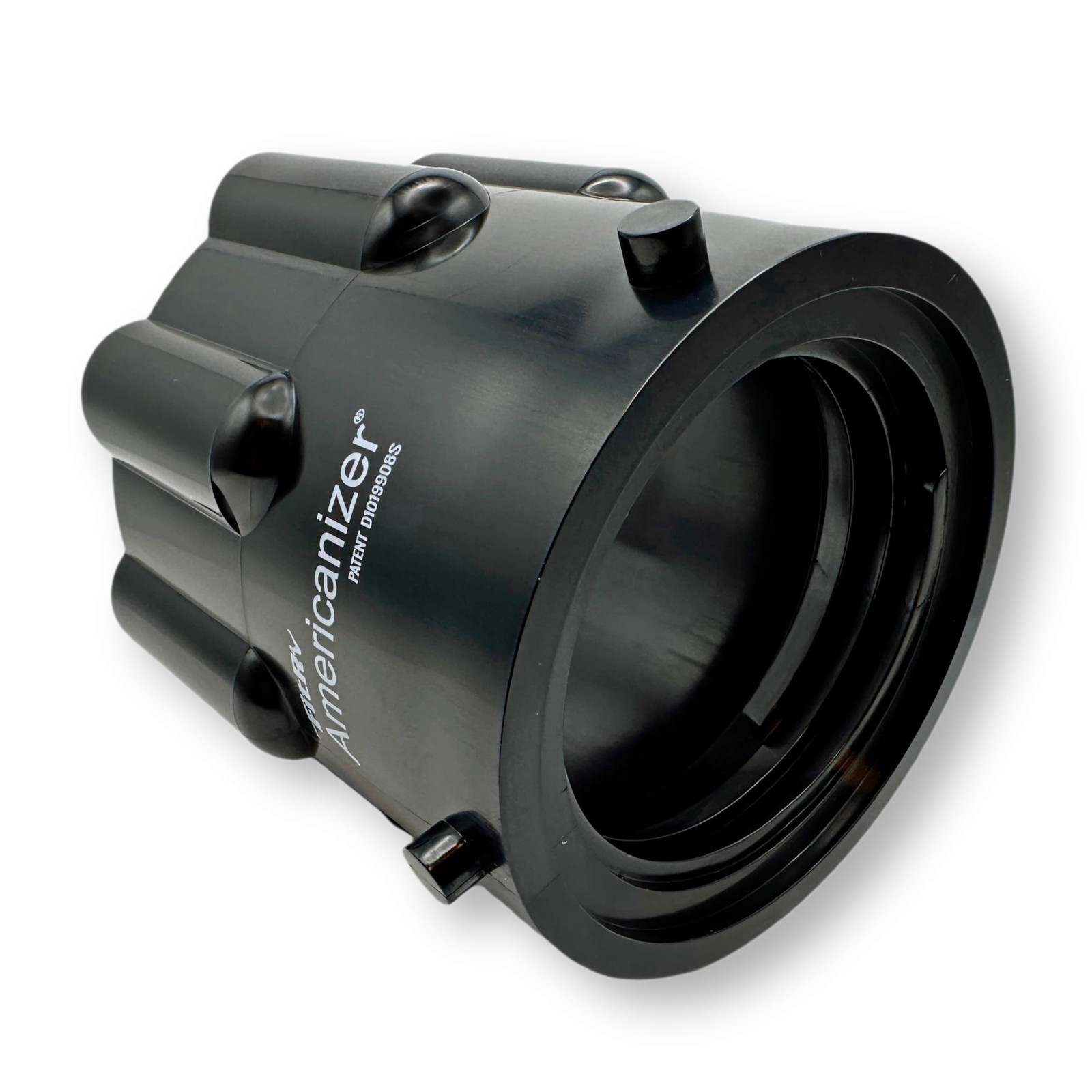 The Americanizer – RV Sewage Adapter for Cassettes and Portable Toilets. Black