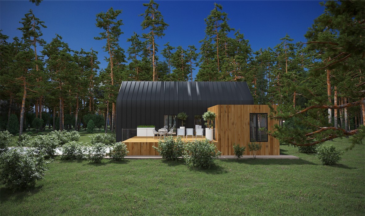 1,420 SQ.FT ECO SOLID TIMBER AIRTIGHT PANEL HOUSE KIT MASS WOOD CLT HOME PREFAB 
