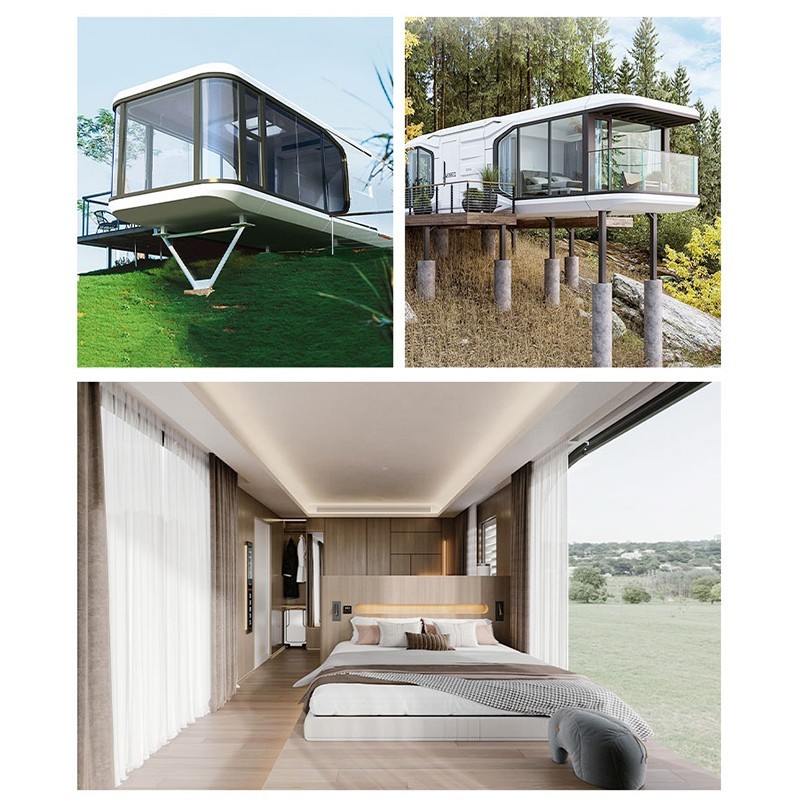Modern Style Anti Rust Capsule House 5.8m Length Capsule Tiny House