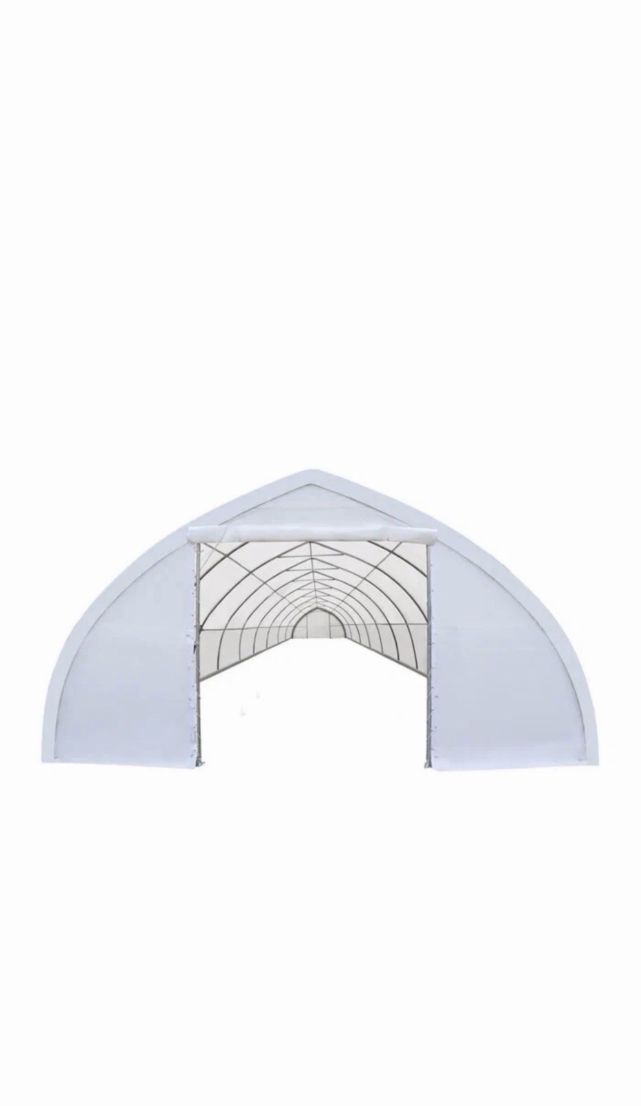 30x85x15 **5′ Arch Spacing** 11 oz PE Canvas Fabric Storage Shelter Building