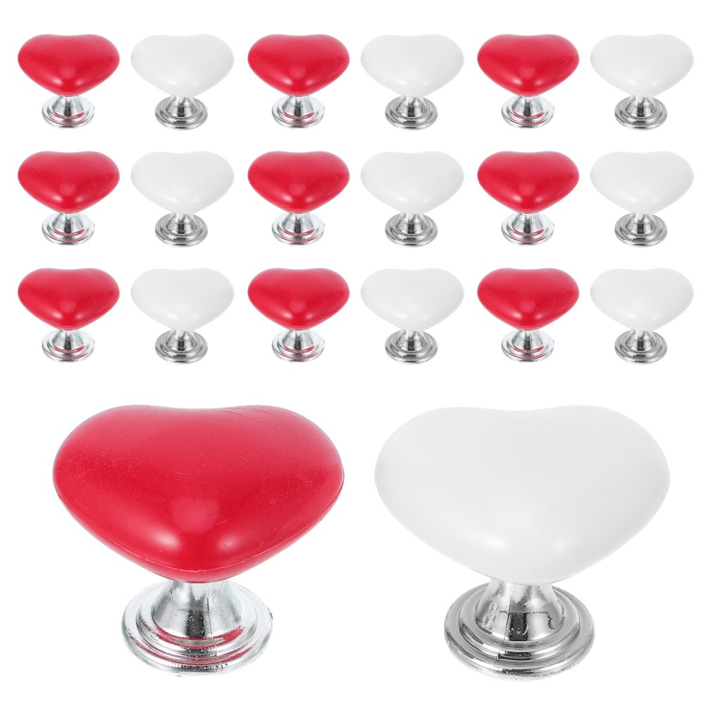 20 PCS Toilet Tank Parts Flush Button Pusher Helper Heart Shaped
