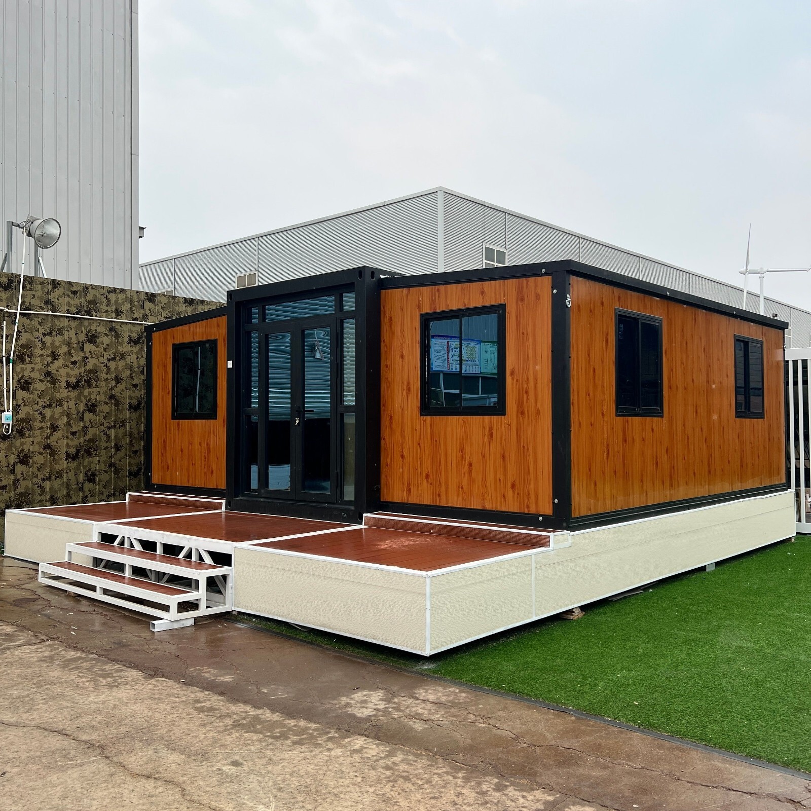 Portable Prefabricated Tiny Home 19Ft X 20Ft, Mobile Expandable Prefab House