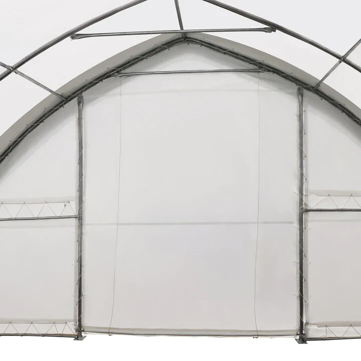 30x85x15 Peak 11 oz PE Canvas Fabric Covered Storage Shelter Building Landhonor