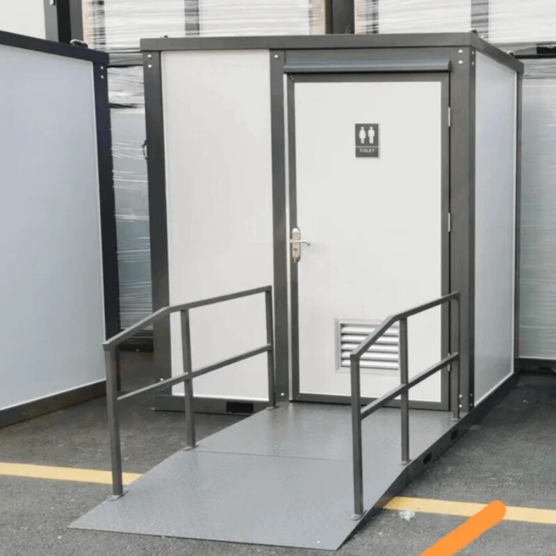 Handicap-Accessible Portable Restroom w/ Bowl & Sink Mobile Toilet for Disabled