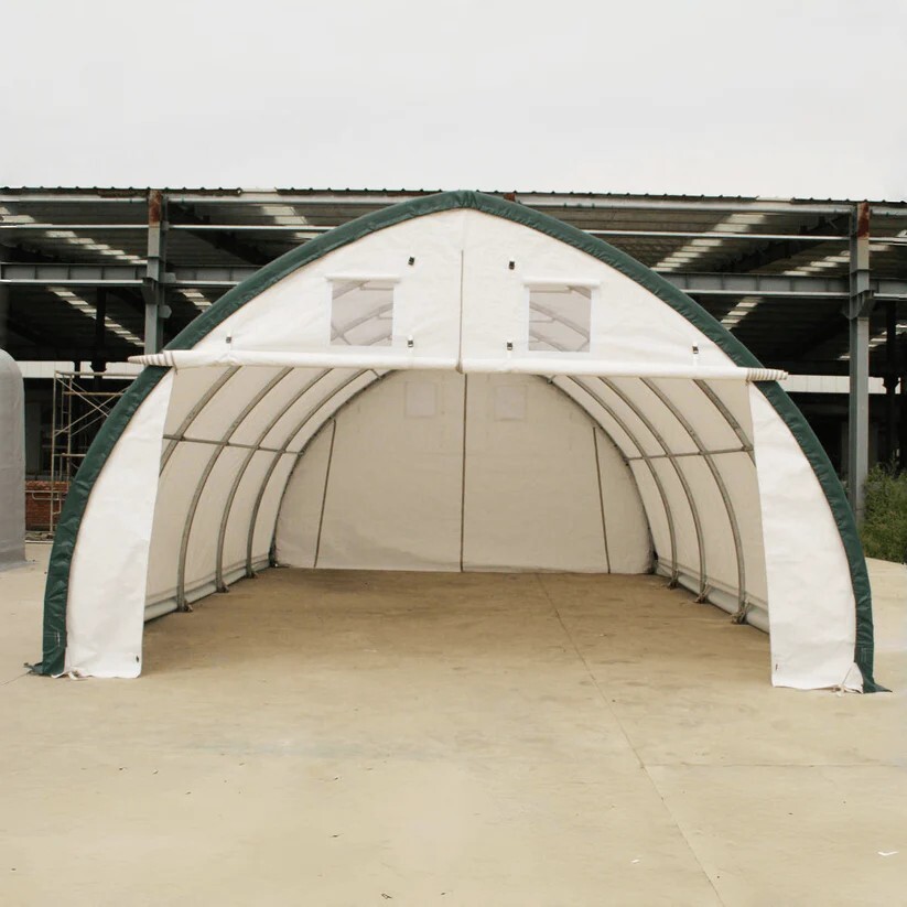 W20’xL30’xH12′ Portable Single Truss Arch Storage Shelter 11OZ PE Canvas Shelter