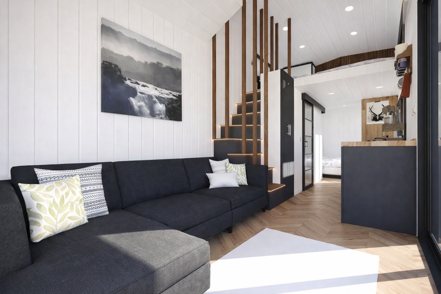 The Storm Premium Tiny Home 323SF Towable Heated Floors $89,900 FREE SHIPPING