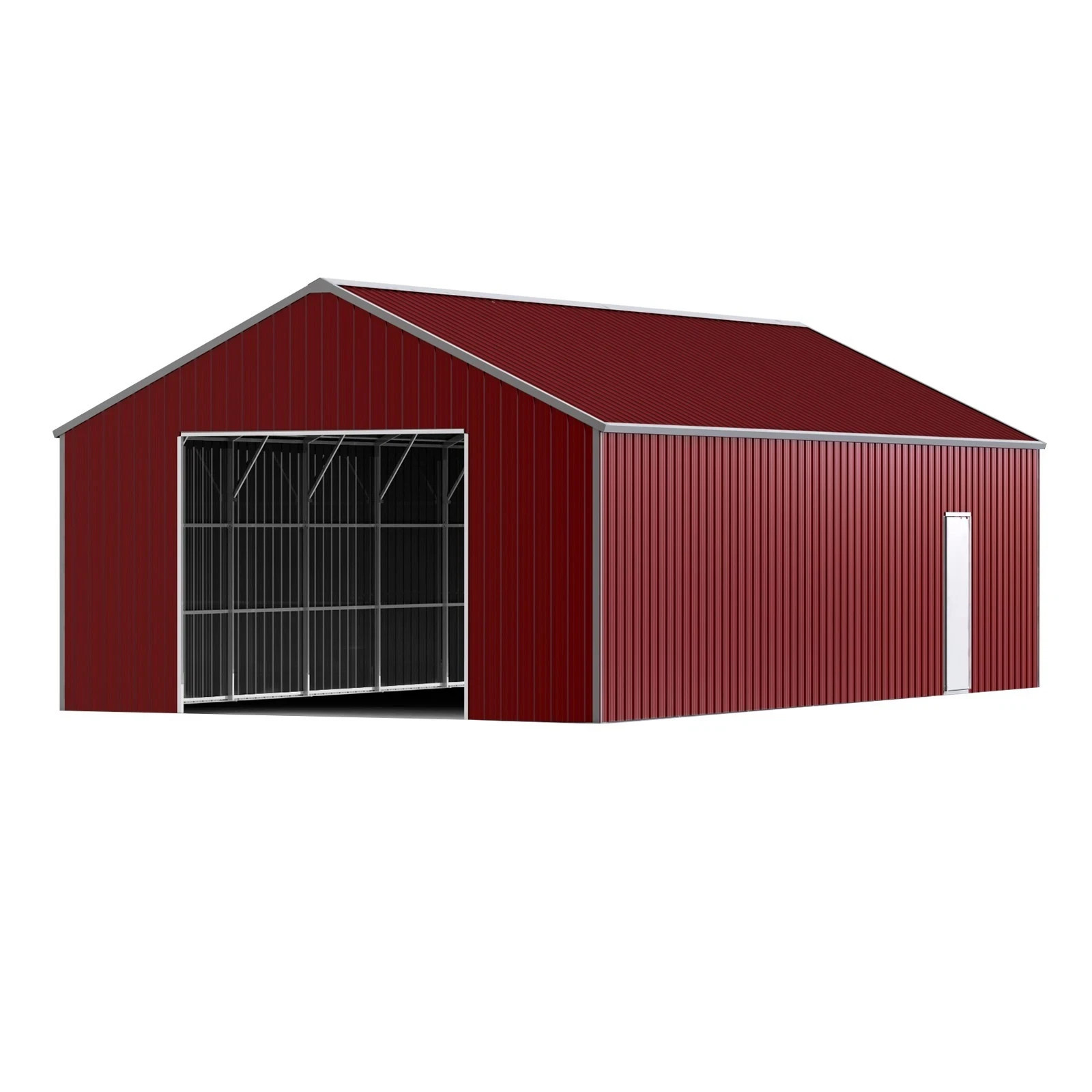 46x25x15FT Heavy-Duty Metal Garage Barn Shed Reinforced Steel Carport 1150 sq.ft