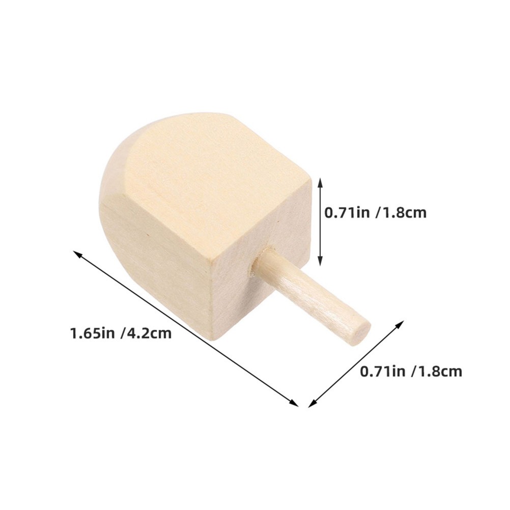 15 Pcs Unfinished Craft Wood Shapes Ornaments Hanukkah Gyro Toys