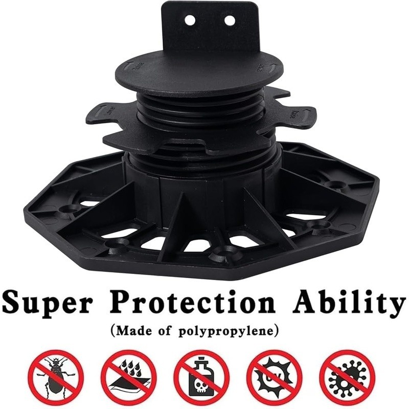 Adjustable Plastic Wood Floor Keels Easy Install Anti-Corrosion Outdoor Use