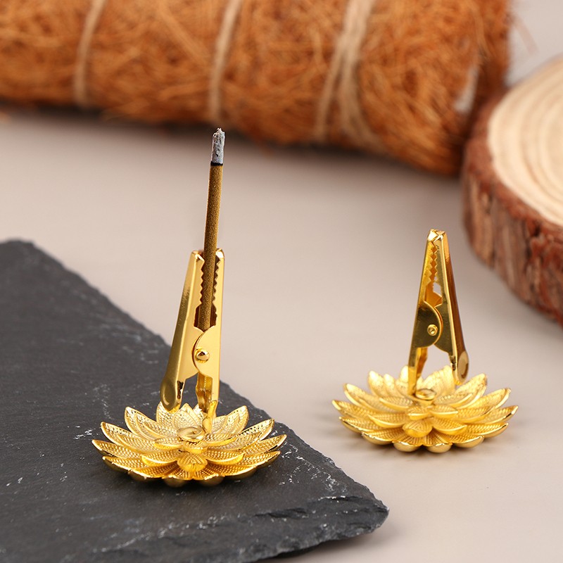 1Pc Incense Stick Holder Lotus Fragrance Clip Censer Sandalwood Censer Coil Base