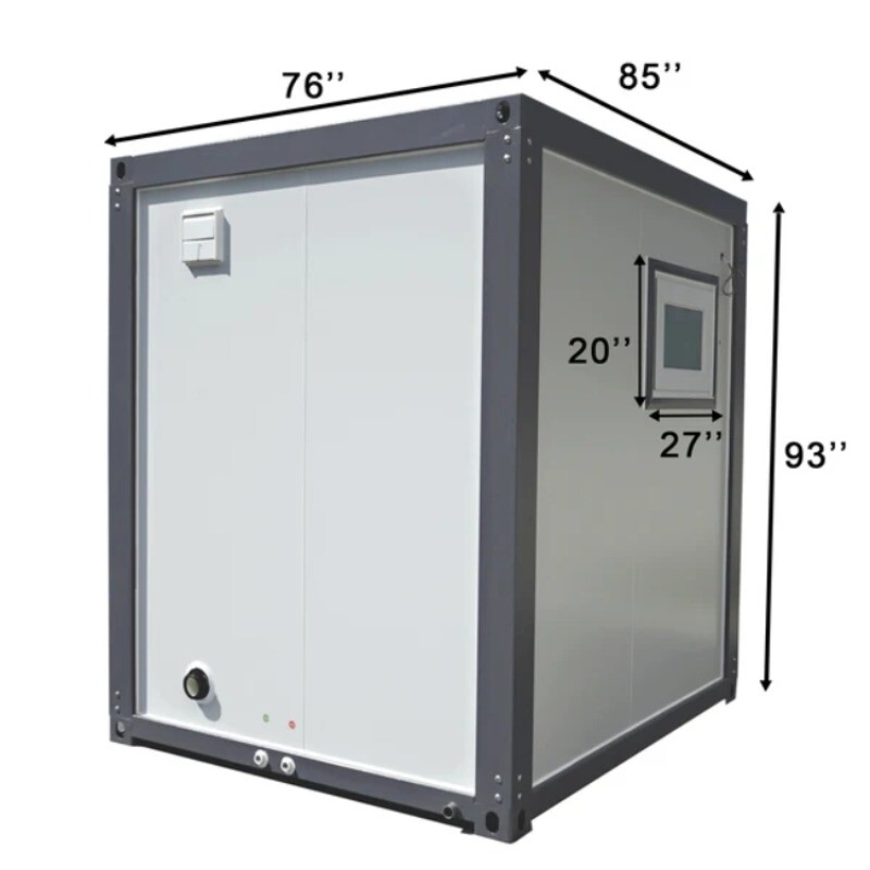 Portable Restroom Bathroom Mobile Toilet w/Shower Upgrade Acrylic Fanshaped Door
