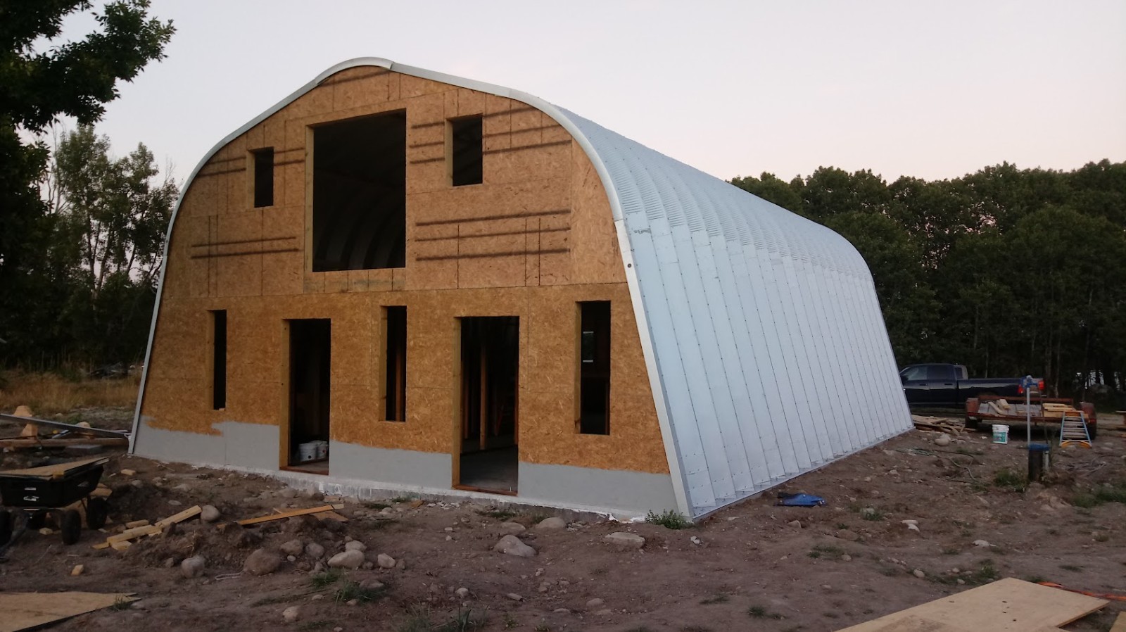 25x20x14 DIY DuroSPAN Steel Off Grid Homestead Barn Open Ends Factory DiRECT