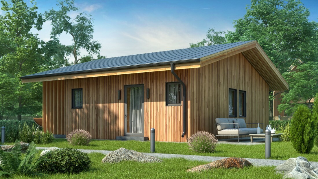 615 SQ.FT ECO SOLID TIMBER AIRTIGHT PANEL HOUSE KIT. MASS WOOD CLT HOME, PREFAB 