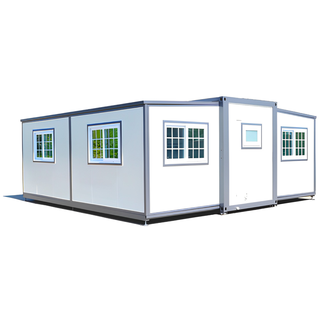 19ftx20ft Expandable Prefab Mobile House w/ Cabinet Mobile Home Container Homes