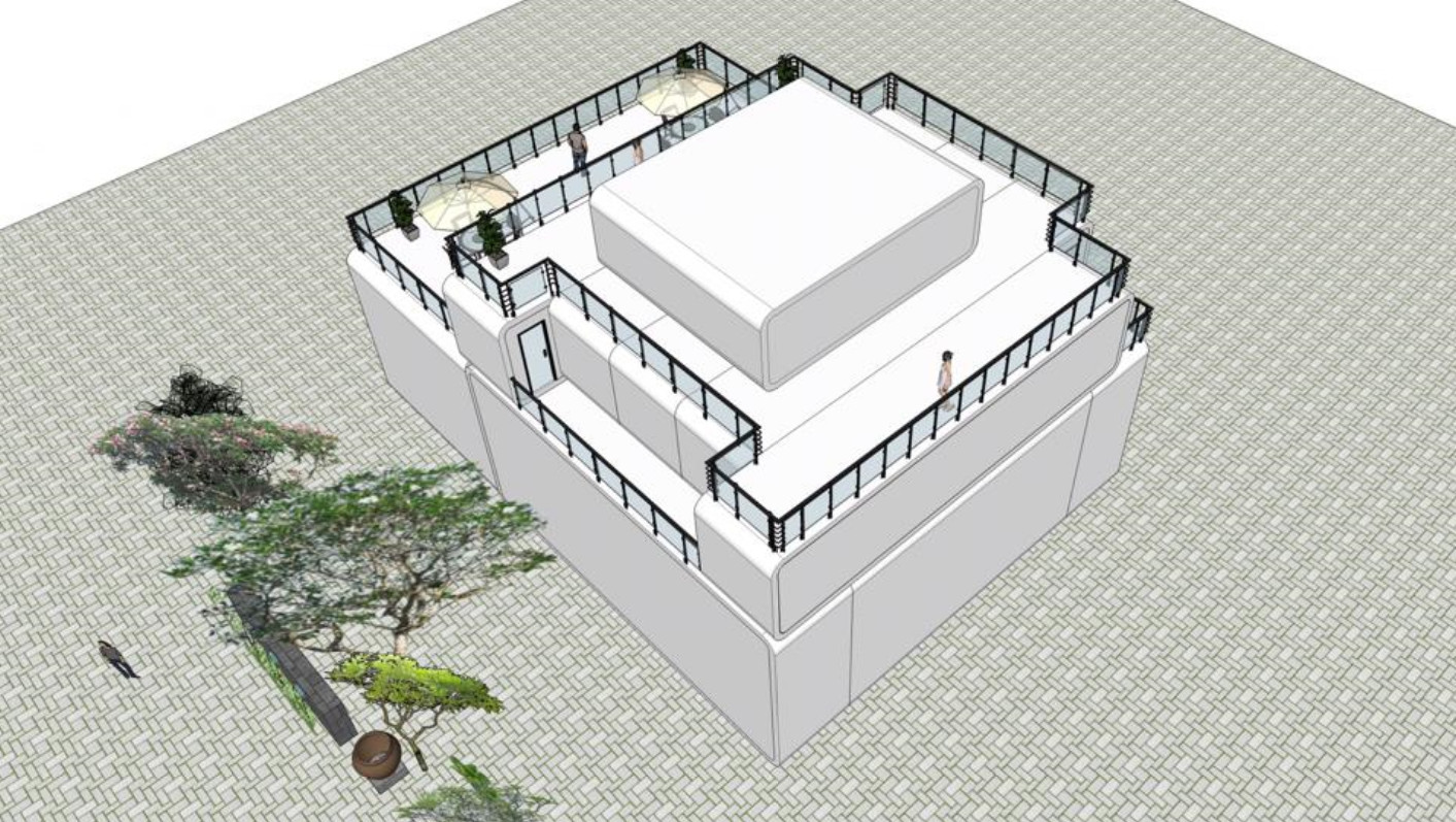 Contemporary Airplane Hanger and Home