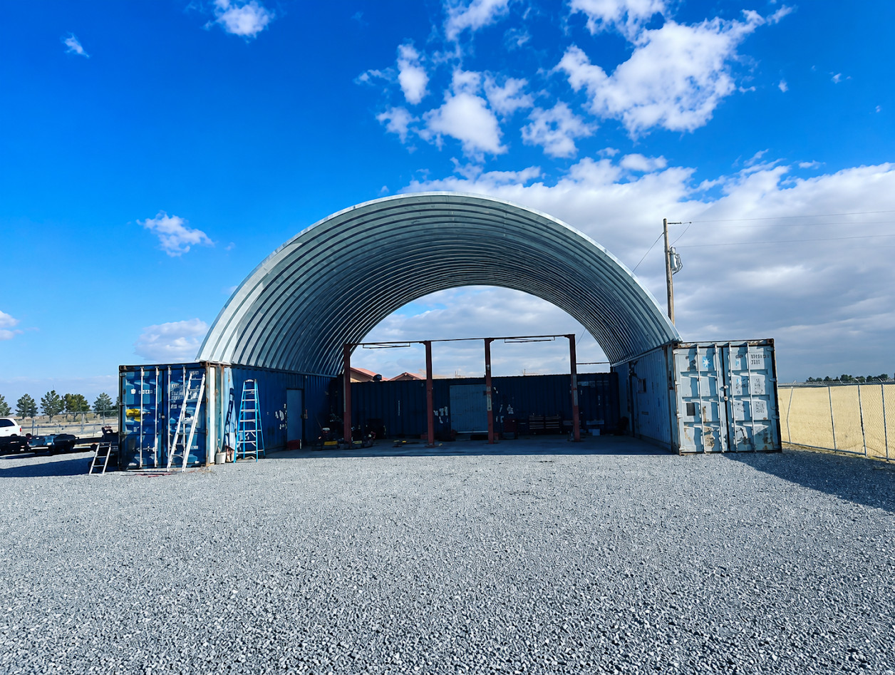 37x40x15 DuroSPAN Steel Container Building Cover Open Ends Direct