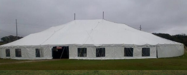 100-X-120 HIGH PEAK POLE TENT COMPLETE WITH WALLS AND STAKES FOR WEDDINGS