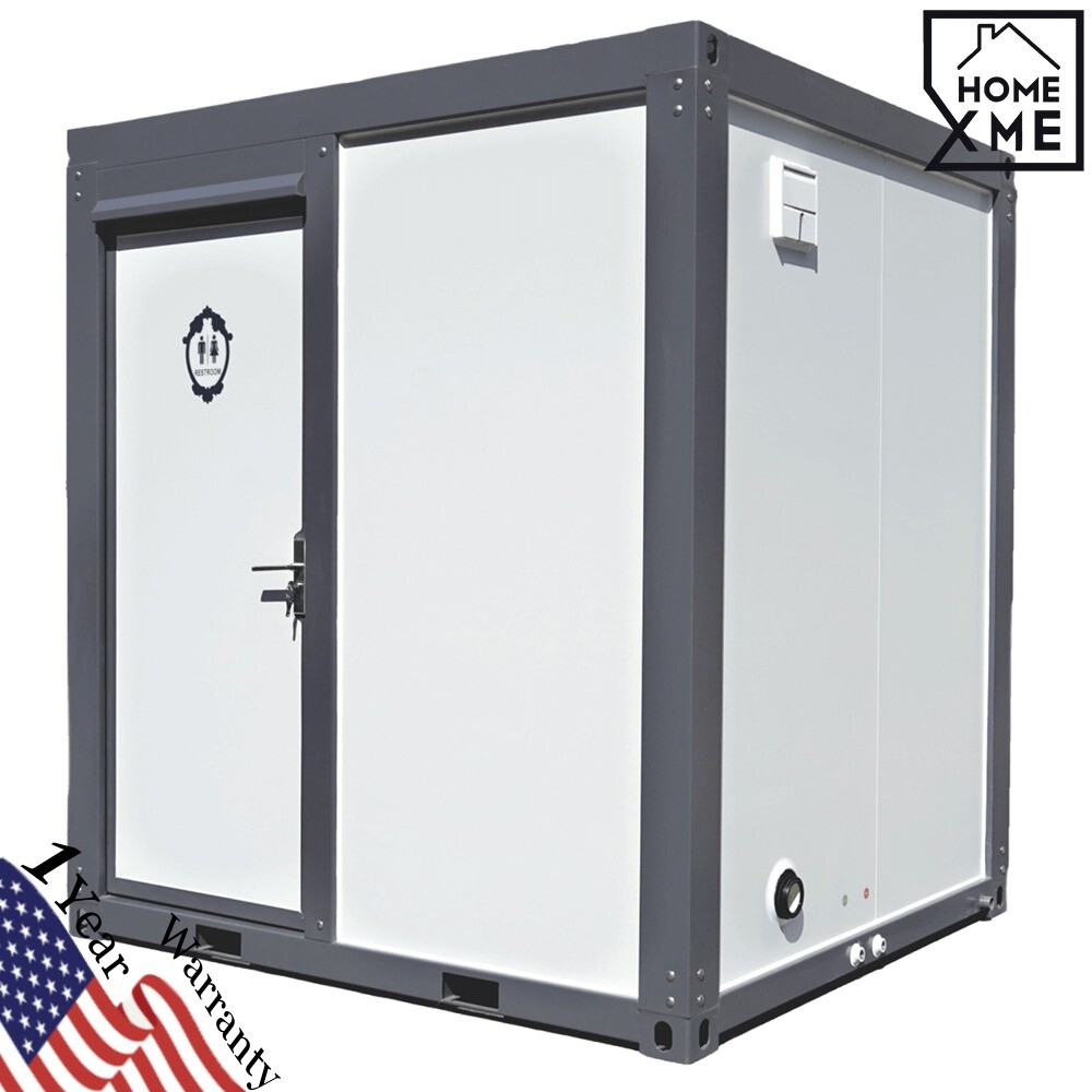 Portable Restroom Bathroom Mobile Toilet w/Shower Upgrade Acrylic Fanshaped Door