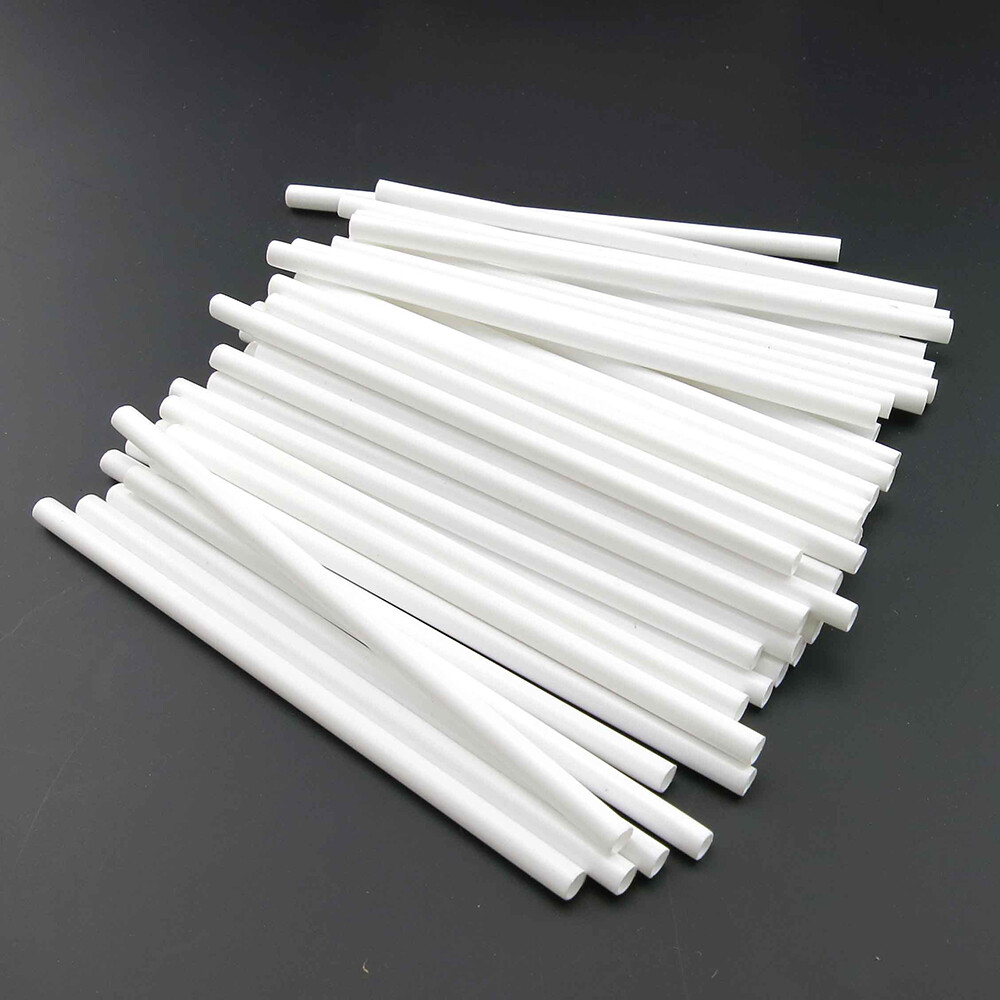 2.5×4.1x110mm Round White PP Plastic Round Hollow Tube Pipe DIY Model Crafts