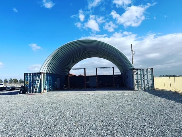 37x40x15 DuroSPAN Steel Container Building Cover Open Ends Direct