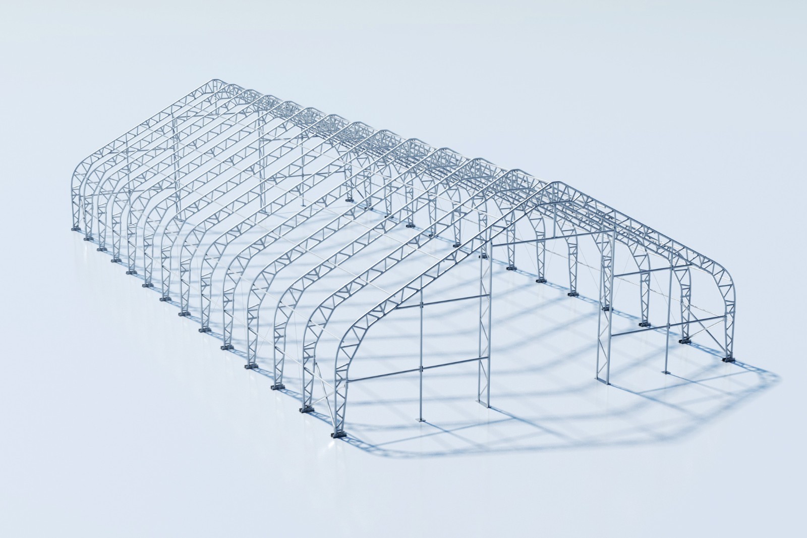 50x100x26 DUAL TRUSS 27 oz PVC Canvas Fabric Storage Building Shelter Barn Shop