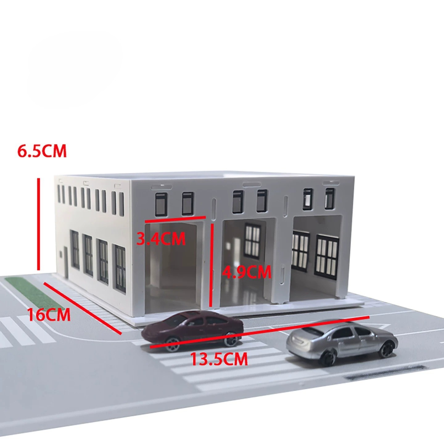 1/100 Diorama Road Street School Community Miniature Buildings Model Ornaments