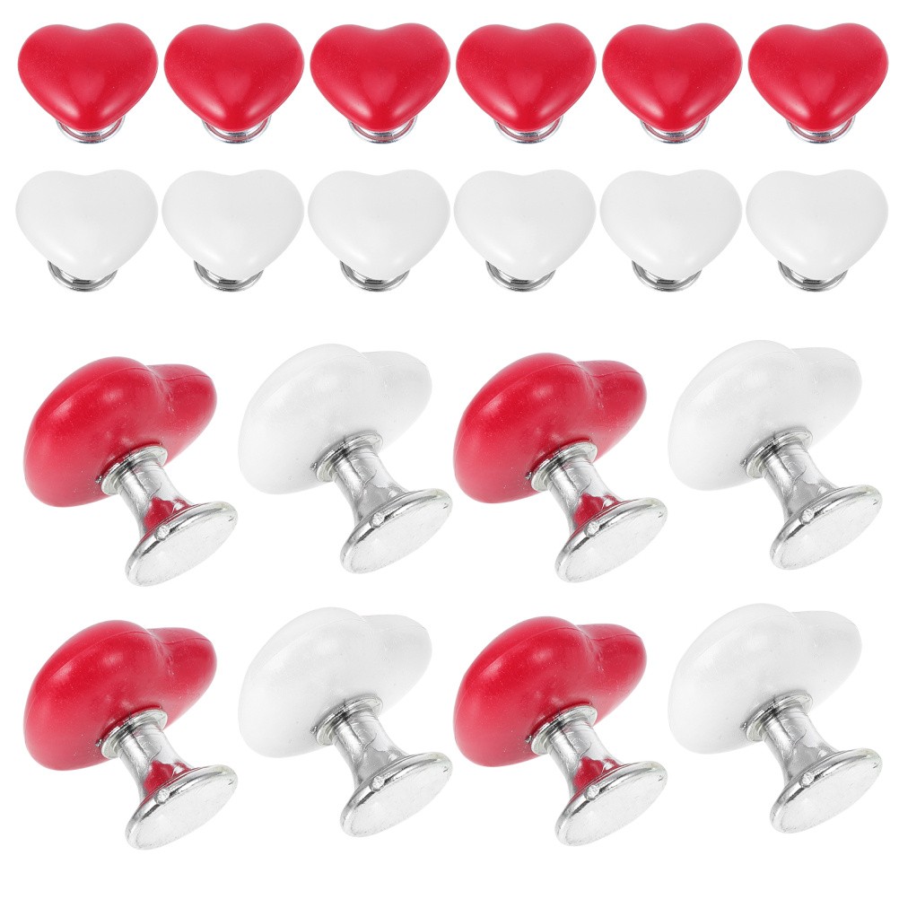 20 PCS Heart Shaped Toilet Button Pusher Tank Replacement Press Aid